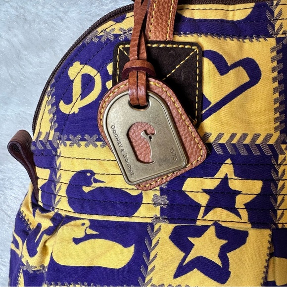 Dooney & Bourke Yellow and Purple Satchel EUC - Picture 4 of 12
